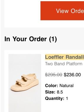 Loeffler Randall Two-Band Platform Sandal in Natural
